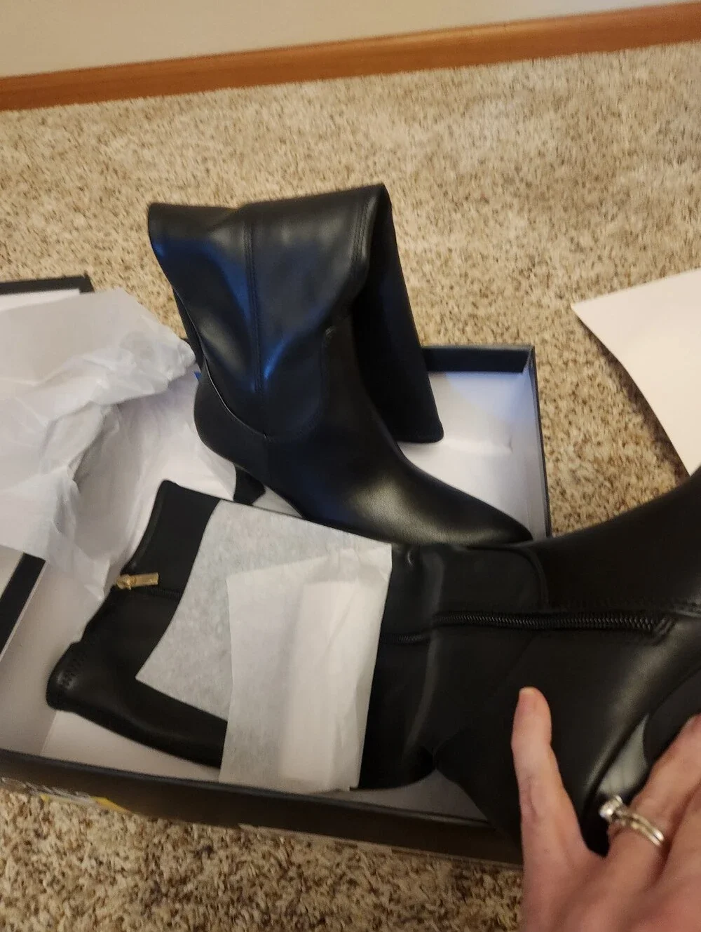 Jones New York Black Knee High Dress Boots New In Box Size 6.5